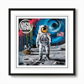 Moon landing Art Print