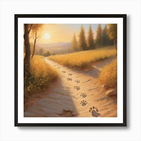 Paw Prints Adventure Art Print