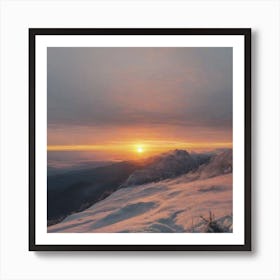 Sunrise from the mountain Art Print
