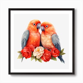 Couple Of Parrots 11 Art Print