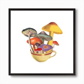 Tea Trip Square Art Print