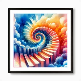 Spiral Stairway Art Print