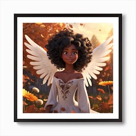 Beautiful Fall Angel Art Print