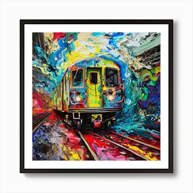 Train On The Tracks 2 Art Print