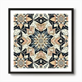 Abstract Floral Pattern 4 Art Print