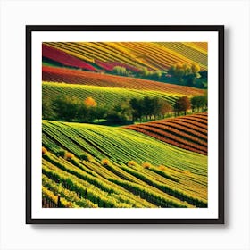 Colorful Vineyards Art Print