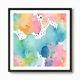 Watercolor Clouds Art Print