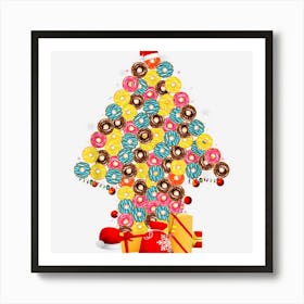 Family Pajama Sets Christmas Matching Fast Food Xmas Tree Art Print