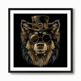 Steampunk Dog 46 Art Print