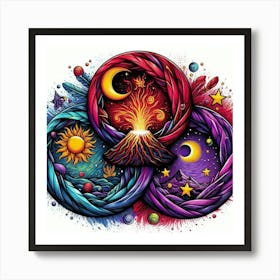 Shamanic Symbols Art Print