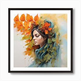 Autumn Woman Art Print