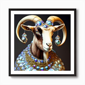 Saturn Goat Art Print