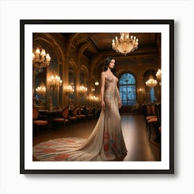 Woman In A Wedding Dress Art Print