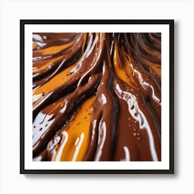 Close Up Of Melted Chocolate Art Print