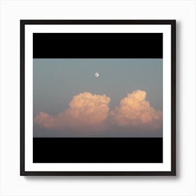 Moon Over Clouds Art Print