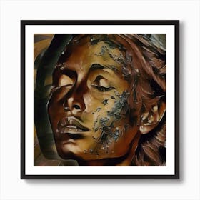 Woman'S Face Art Print