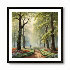 Epping Forest London Parks Garden Painting Art Print Art Print