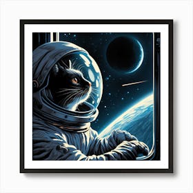 Cat In Space 2 Art Print