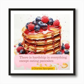 Breakfast Pancakes. Sweet morning. Kitchen art print Art Print