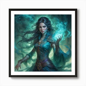 the green witch Art Print