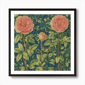 Roses In The Garden Art Art Print