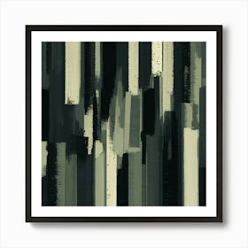 Abstract - Black And White 1 Art Print