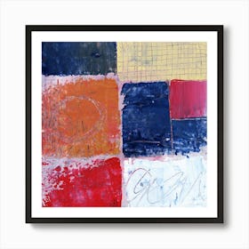 Struktura - square modern contemporary abstract brutalism geometry Art Print