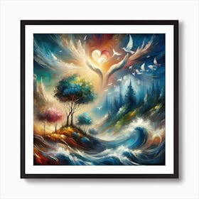 Love In The Sky Art Print