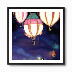 Hot Air Balloons Art Print