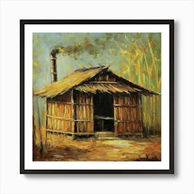 Hut In The Woods Art Print