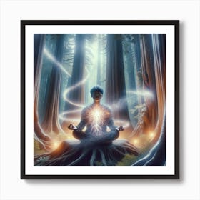 Meditation In The Forest Art Print