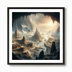 City In A Cave Art Print