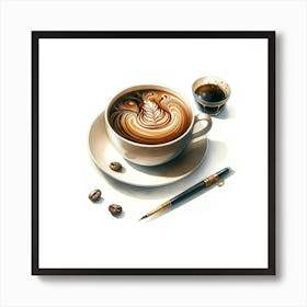 Coffee Latte Art Print