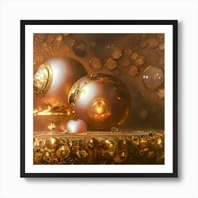 Christmas Ornaments Art Print