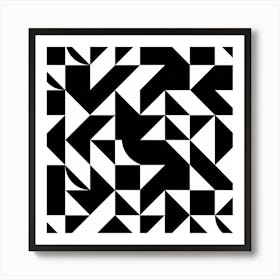 Black and White Abstract Art 438 Art Print