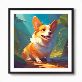 Corgi 13 Art Print