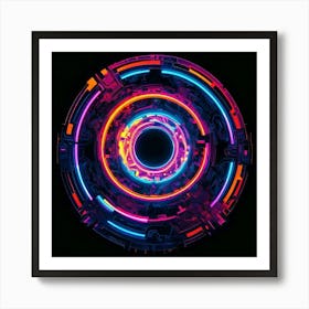 Neon portal Art Print