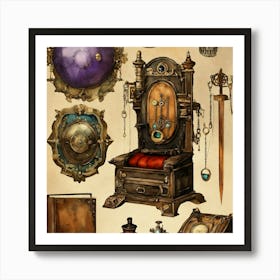 Collection Of Items Art Print