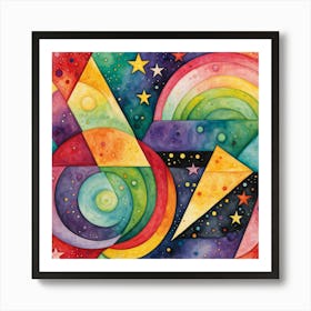 Rainbows And Stars Art Print