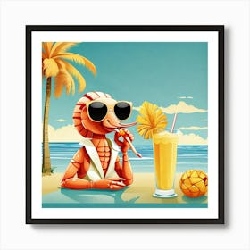 Shrimp At The Beach Art Print