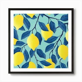 Lemons On A Branch Art Print