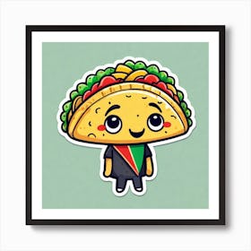 Taco Sticker 1 Art Print