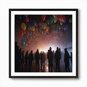 Balloons In The Sky Art Print