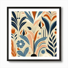 Abstract Floral Pattern Art Print