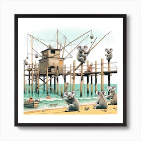 Koalas Pescara "The Trabucco" Art Print