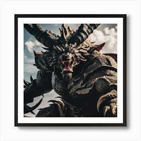 Demon With Horns Art Print