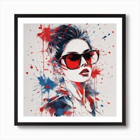 Woman In Sunglasses 2 Art Print