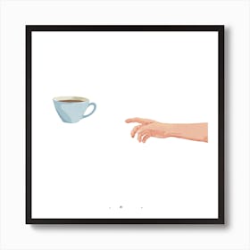 Come Here Coffee Square Art Print
