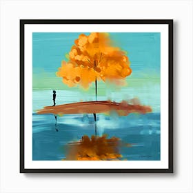 Tree In The Water Art Print