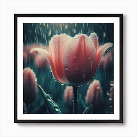 Tulips Getting Wet Art Print